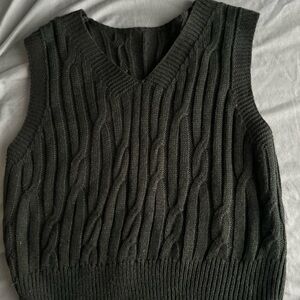 Black Cable Knit Women's Sweater